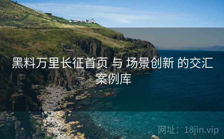 黑料万里长征首页 与 场景创新 的交汇 案例库