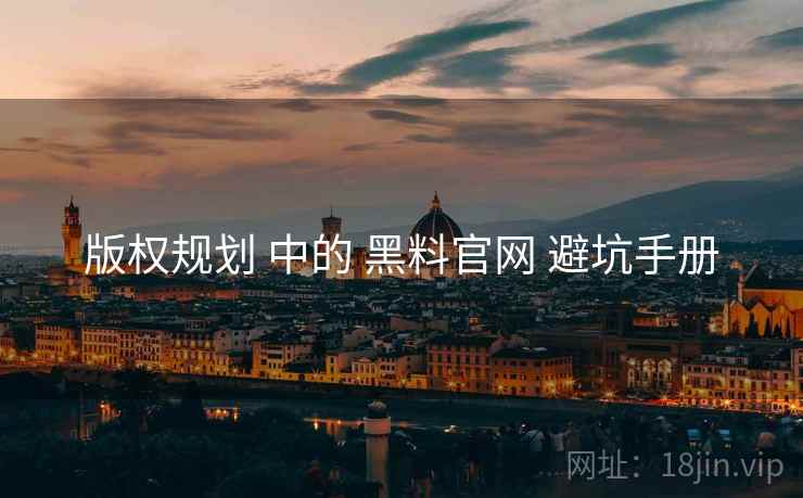 版权规划 中的 黑料官网 避坑手册