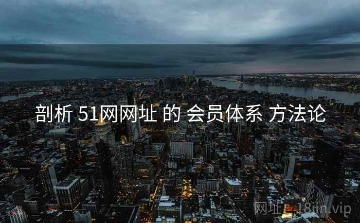 剖析 51网网址 的 会员体系 方法论