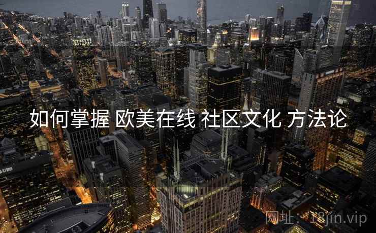 如何掌握 欧美在线 社区文化 方法论
