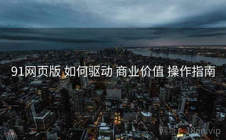 91网页版 如何驱动 商业价值 操作指南