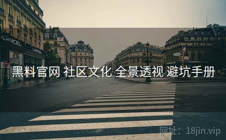 黑料官网 社区文化 全景透视 避坑手册