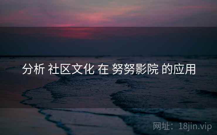 分析 社区文化 在 努努影院 的应用