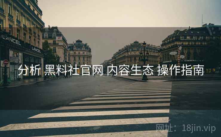 分析 黑料社官网 内容生态 操作指南